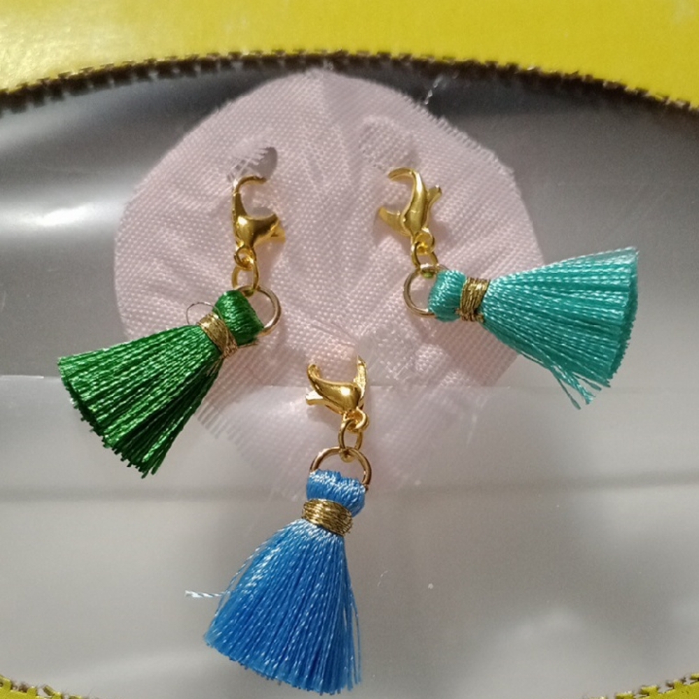 Elegant Gold and Multicolor Tassel Pendant ✨